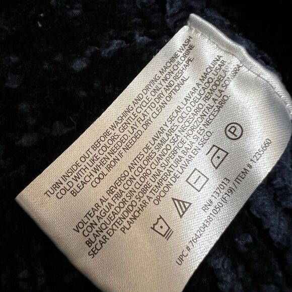 Orvis Navy Chenille Sweater Womens Small Soft Knit Cozy Winter - Picture 7 of 14